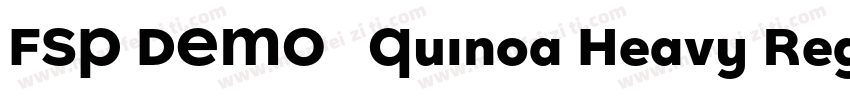 FSP DEMO   Quinoa Heavy Regula字体转换
